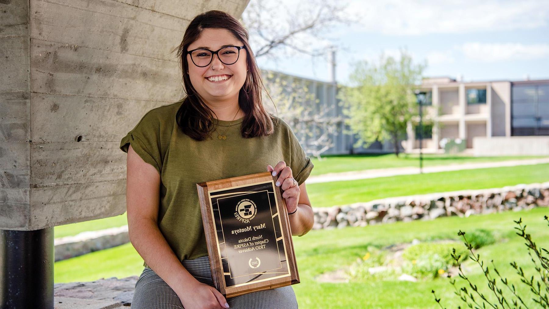 Mary Montoya received the Trio Award